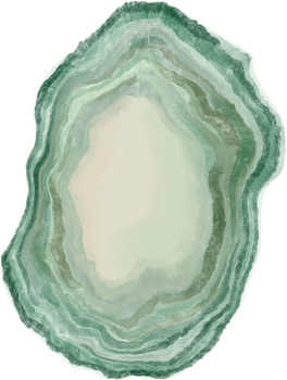 Marbleized Geode Green Sliced Stone Amethyst